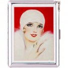 H5S598 Cigarette Case with lighter Pin Up Girl Picture Free shipping