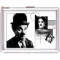 H5S128 Cigarette Case with lighter Charlie Chaplin Picture Free shipping