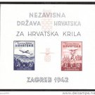 Croatia B11 Sheet MNH Imperf.