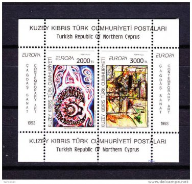 Cyprus Turkey Europa 1993 MNH SS