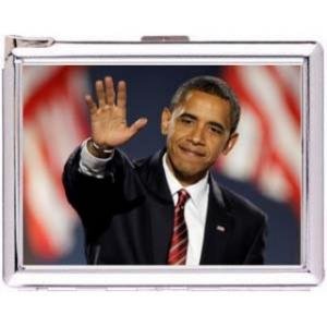 H5S63 Cigarette Case with lighter Barack Obama Picture Free shipping