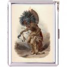 H5S429 Cigarette Case with lighter American Native Picture Free shipping