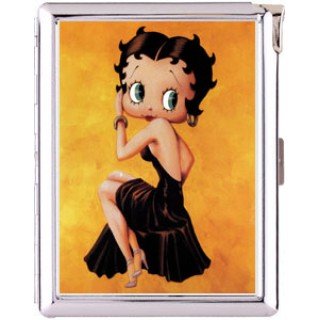 H5S553 Cigarette Case with lighter Betty Boop Picture Free shipping