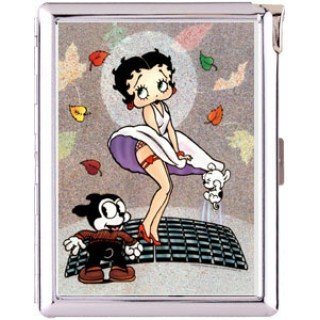H5S558 Cigarette Case with lighter Betty Boop Picture Free shipping