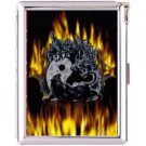 H5S133 Cigarette Case with lighter Skull Dragon Picture Free shipping