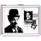 H5S128 Cigarette Case with lighter Charlie Chaplin Picture Free shipping