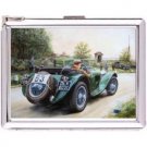 H5S647 Cigarette Case with lighter Racing Vintage Pic Free shipping