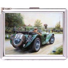 H5S647 Cigarette Case with lighter Racing Vintage Pic Free shipping
