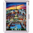 H5S416 Cigarette Case with lighter Paris France Picture Free shipping