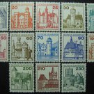 GERMANY 1231-1242 mnh castles missing 50p and 200p