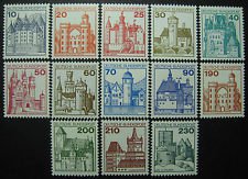 GERMANY 1231-1242 mnh castles missing 50p and 200p