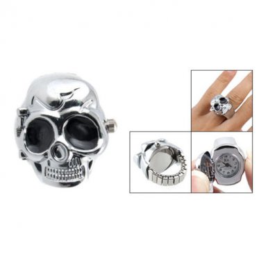 Fashion Skull Shape Finger Ring Watch Adjustable #509 Free shipping