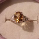Natural Golden Citrine 925 Sterling Silver Ring(Handmade)