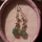 Natural Emerald Sterling Silver Earrings (Handmade)