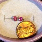 Natural Ruby Sterling Silver Earrings (Handmade)