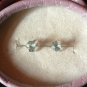 Natural Blue Zircon Sterling Silver Earrings (Handmade)