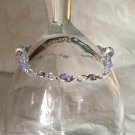 Natural Tanzanite Beaded Sterling Silver Bracelet (Handmade)