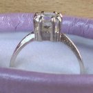 Natural Goshenite Sterling Silver Engagement Ring (Handmade)