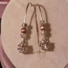 Natural Pink Blush Morganite Sterling Silver Earrings (Handmade)