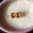 Natural Citrine Sterling Silver Earrings (Handmade)