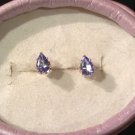 Natural Tanzanite Sterling Silver Earrings (Handmade)