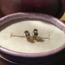 Natural Morganite 14K Yellow Gold Vermeil Sterling Silver Earrings (Handmade)