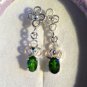 Natural Chrome Diopside Sterling Silver Earrings (Handmade)