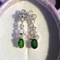 Natural Chrome Diopside Sterling Silver Earrings (Handmade)