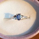 Natural Kyanite Sterling Silver Ring (Handmade)