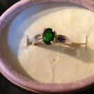 Natural Chrome Diopside Sterling Silver Ring (Handmade)