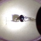 Natural Black Ethiopian Opel Sterling Silver Ring (Handmade)