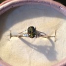 Extremely Rare Natural Kornerupine Sterling Silver Engagement Ring (Handmade)
