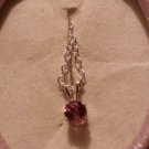 Natural Purple Spinel Sterling Silver Necklace (Handmade)