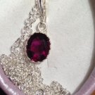 Natural Orchid Fluorite Sterling Silver Necklace (Handmade)
