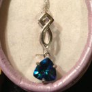 Natural Mystic Quartz Sterling Silver Necklace (Handmade)
