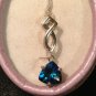 Natural Mystic Quartz Sterling Silver Necklace (Handmade)
