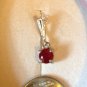 Natural Ruby Sterling Silver Necklace (Handmade)