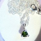 Natural Russian Chrome Diopside Sterling Silver Necklace (Handmade)