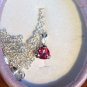 Natural Pink Topaz Sterling Silver Necklace (Handmade)