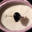 Natural Black Spinel Sterling Silver Ring(Handmade)