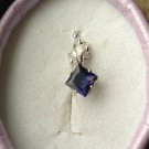 Natural Iolite Sterling Silver Necklace (Handmade)