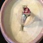 Natural Pink Topaz Sterling Silver Ring (Handmade)