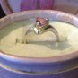 Natural Pink Topaz Sterling Silver Ring (Handmade)