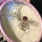 Natural Red Spinel Sterling Silver Necklace (Handmade)