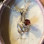 Natural Red Spinel Sterling Silver Necklace (Handmade)