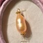 Natural Pink Champagne Tahitian Pearl 14K Yellow Gold Vermeil Necklace (Handmade