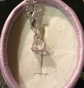 Natural Blush Cor De Rosa Morganite Sterling Silver Necklace (Handmade)