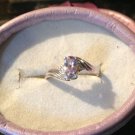 Rare Natural Pink Tanzanite Sterling Silver Ring (Handmade)