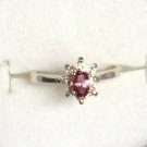 Natural Color Change Malaya Garnet & Diamond Sterling Silver Ring (Handmade)