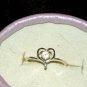 Natural Sweetheart White Diamond Sterling Silver Engagement Ring
